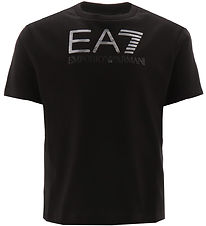 EA7 T-shirt - Sort m. SØlv