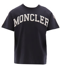 Moncler T-shirt - Navy m. Hvid