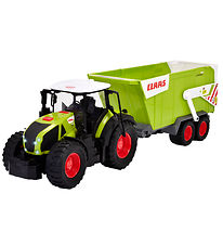 Dickie Toys Traktor - CLAAS Traktor m. Trailer - Lys/Lyd