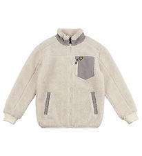 Lyle & Scott Junior Fleecejakke - Plys - Egret