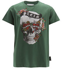 Philipp Plein T-shirt - Grn m. Print/Similisten