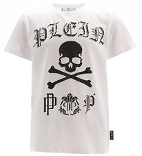 Philipp Plein T-shirt - Hvid m. Sort/Similisten