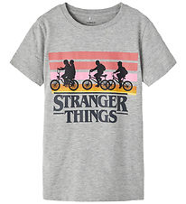 Name It T-shirt - NkfAsina - Stranger Things - Grey Melange