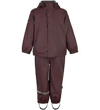 Mikk-Line Regntj m. Fleece - PU - Huckleberry