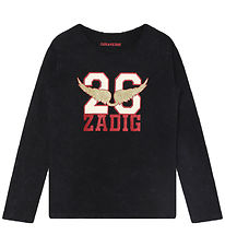 Zadig & Voltaire Bluse - Sort m. Glimmer