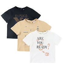 Emporio Armani T-shirts - 3-pak - Hvid/Sand/Sort