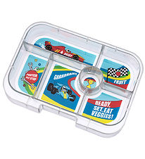 Yumbox Indsatsbakke m. 6 Rum - Bento Original - Race Cars