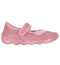 Superfit Ballerina Hjemmesko - Bubble - Rosa m. Slv Prikker