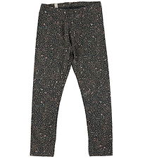 Wheat Leggings - Jules - Black Coal Small Flowers