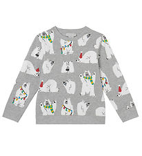 Stella McCartney Kids Sweatshirt - Gråmeleret m. Hvid Bjørn