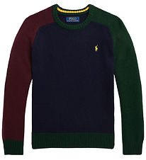 Polo Ralph Lauren Bluse - Strik - Navy/Army/Bordeaux