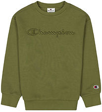 Champion Sweatshirt - Crewneck - Oliven-grøn