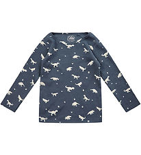 Petit by Sofie Schnoor Bluse - Rib - Navy m. Dinoer