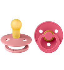 BIBS Colour Sutter - 2-pak - Str. 1 - Rund - Dusty Pink/Coral