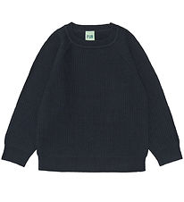 FUB Bluse - Uld - Rib - Dark Navy
