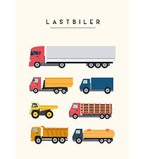 Citatplakat Plakat - Børneplakat - Lastbiler - A3