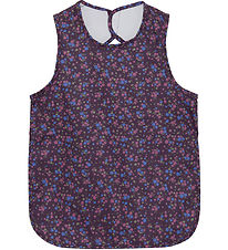 CeLaVi Forklæde - PU - Plum Perfect m. Blomster