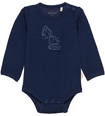 CeLaVi Body l/ - Uld - Dark Blue m. Print