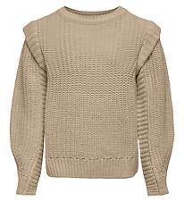 Kids Only Bluse - Strik - KogNewlexine - Humus