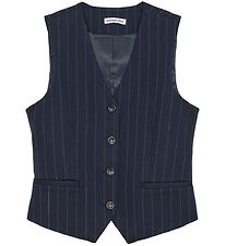 Designers Remix Vest - Zoe - Navy/White Pinstripe