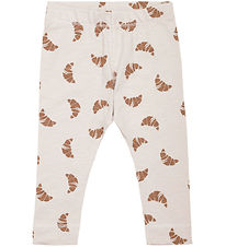 Monsieur Mini Leggings - Off White m. Croissant