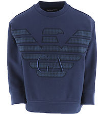 Emporio Armani Sweatshirt - Insegna Blue m. Logo