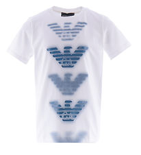 Emporio Armani T-shirt - Hvid m. Blå