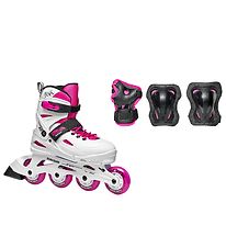 Rollerblade Rulleskøjtesæt - Fury Combo - Hvid/Pink - Inliner