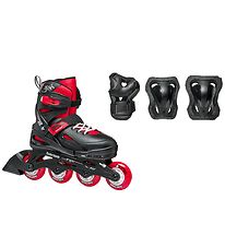 Rollerblade Rulleskøjtesæt - Fury Combo - Sort/Rød - Inliner