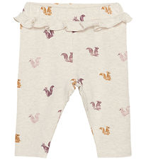 Minymo Bukser - Beige Melange m. Egern