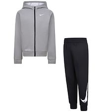 Nike Træningssæt - Cardigan/Bukser - Sort/Grå