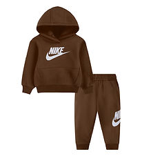Nike Sweatsæt - Cacao Wow m. Hvid