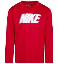 Nike Bluse - University Red m. Hvid