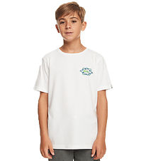 Quiksilver T-Shirt - Retro Wave - Hvid