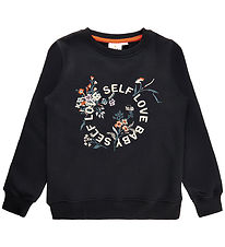 The New Sweatshirt - TnIrene - Black Beauty m. Blomster