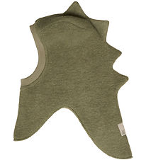 Huttelihut Elefanthue - Uld/Bomuld - 2-lags - Dino - Green Olive