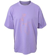 Hound T-shirt - Oversized - Lilac m. Print