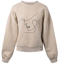 Hound Sweatshirt - Lineart - Sand m. Print