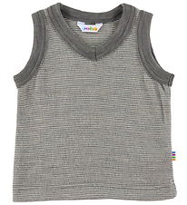 Joha Vest - Uld - Gr/Hvid