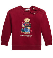 Polo Ralph Lauren Sweatshirt - Holiday - Rd m. Bamse