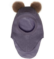 Huttelihut Elefanthue - Uld/Bomuld - 2-lags - Big Bear - Purple 