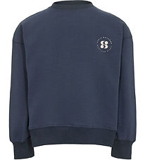 Petit by Sofie Schnoor Sweatshirt - Dark Blue m. Guldglitter