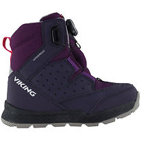 Viking Vinterstøvler - Espo High 2 Wp Boa Warm - Aubergine/Magen Viking Vinterstøvler - Espo High 2 Wp Boa Warm - Aubergine/Magen