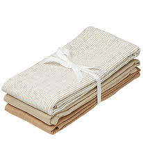 Cam Cam Stofbleer - 70x70 cm - 3-pak - Classic Stripes Camel/Lat
