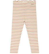 Petit Piao Leggings - Modal - Rib - Cafe Rose/Off White