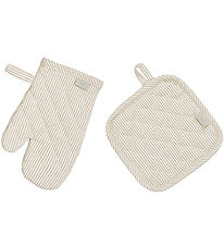 Cam Cam Grydelapper - Classic Stripes Camel
