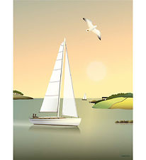 Vissevasse Plakat - 30x40 cm - Sailboat