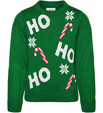 Vero Moda Girl Bluse - Strik - VmMixedXmas - Jelly Bean/W Snow W Vero Moda Girl Bluse - Strik - VmMixedXmas - Jelly Bean/W Snow W