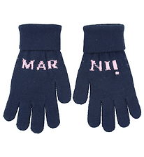 Marni Handsker - Akryl/Uld - Navy m. Rosa