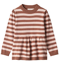 Fliink Bluse - Strik - Viskose - Alilly - Carob Brown/Peach Whip